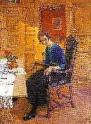 Carl Larsson solglimt Sweden oil painting artist